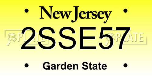2SSE57 New Jersey License Plate