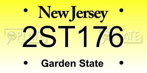 2ST176 New Jersey License Plate