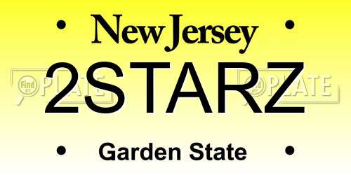 2STARZ New Jersey License Plate