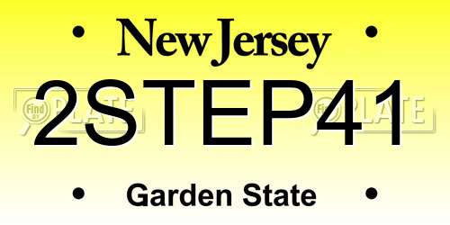 2STEP41 New Jersey License Plate