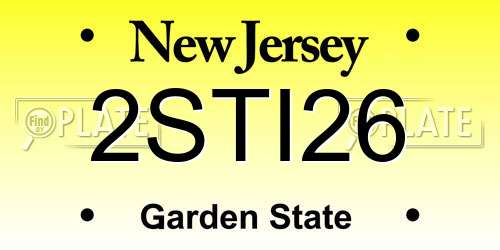 2STI26 New Jersey License Plate