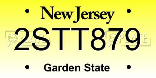 2STT879 New Jersey License Plate