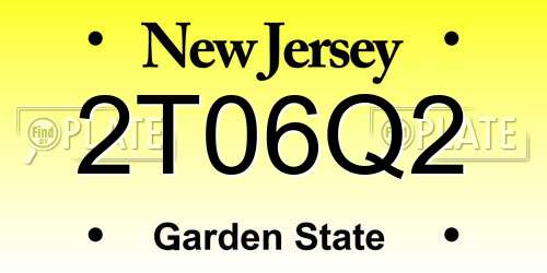 2T06Q2 New Jersey License Plate