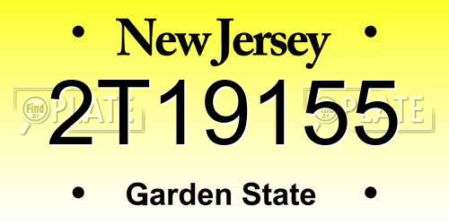 2T19155 New Jersey License Plate