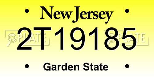 2T19185 New Jersey License Plate