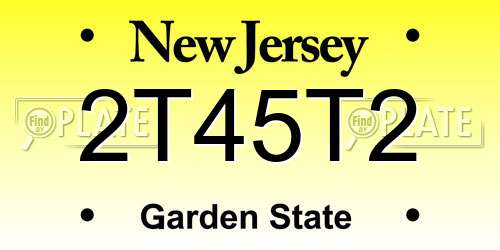 2T45T2 New Jersey License Plate