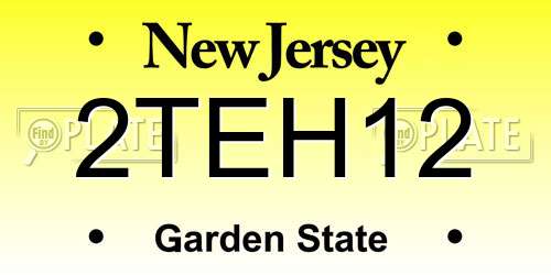 2TEH12 New Jersey License Plate