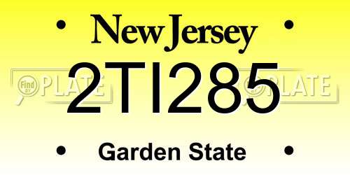 2TI285 New Jersey License Plate