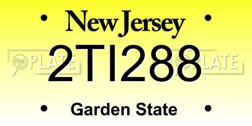 2TI288 New Jersey License Plate