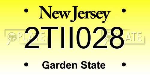 2TII028 New Jersey License Plate
