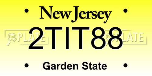 2TIT88 New Jersey License Plate