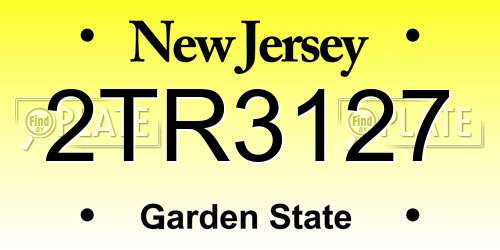2TR3127 New Jersey License Plate