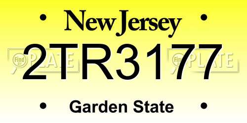 2TR3177 New Jersey License Plate