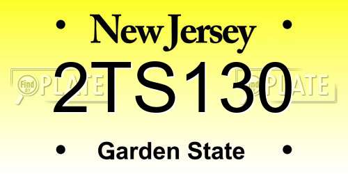 2TS130 New Jersey License Plate