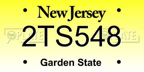 2TS548 New Jersey License Plate