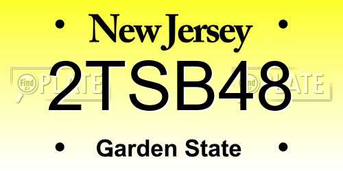2TSB48 New Jersey License Plate