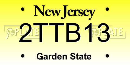 2TTB13 New Jersey License Plate
