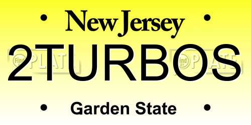 2TURBOS New Jersey License Plate