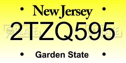 2TZQ595 New Jersey License Plate