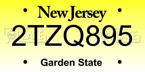 2TZQ895 New Jersey License Plate