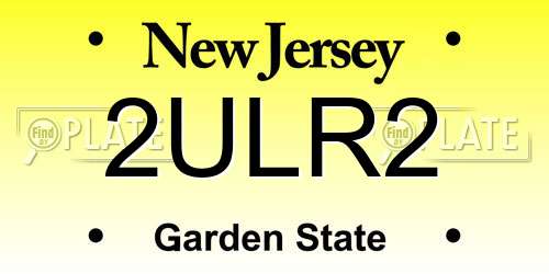 2ULR2 New Jersey License Plate