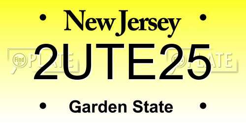 2UTE25 New Jersey License Plate