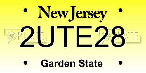 2UTE28 New Jersey License Plate