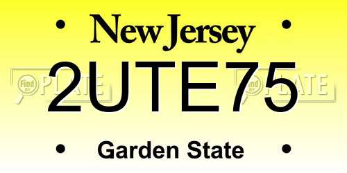 2UTE75 New Jersey License Plate