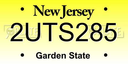 2UTS285 New Jersey License Plate