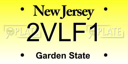 2VLF1 New Jersey License Plate
