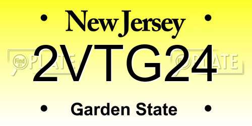2VTG24 New Jersey License Plate