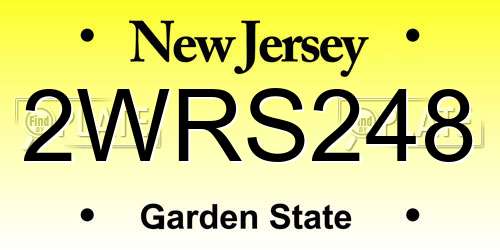 2WRS248 New Jersey License Plate