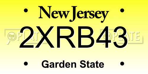 2XRB43 New Jersey License Plate