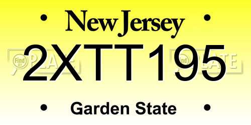 2XTT195 New Jersey License Plate