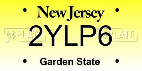 2YLP6 New Jersey License Plate