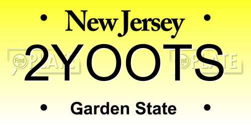 2YOOTS New Jersey License Plate