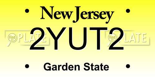 2YUT2 New Jersey License Plate