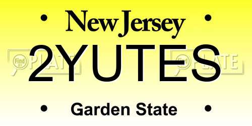 2YUTES New Jersey License Plate