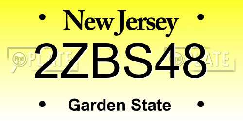2ZBS48 New Jersey License Plate