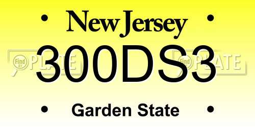 300DS3 New Jersey License Plate