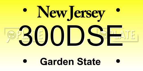 300DSE New Jersey License Plate