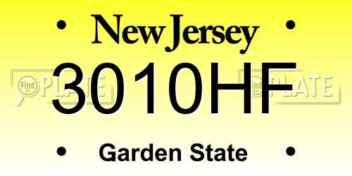 3010HF New Jersey License Plate