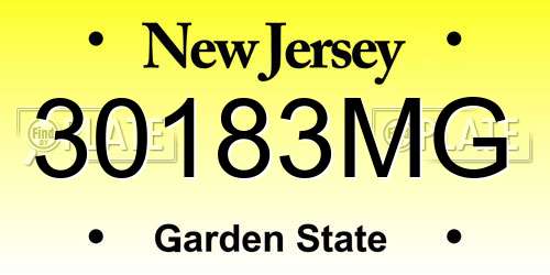 30183MG New Jersey License Plate