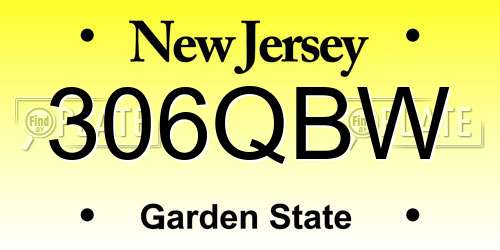 306QBW New Jersey License Plate