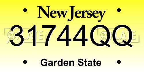 31744QQ New Jersey License Plate