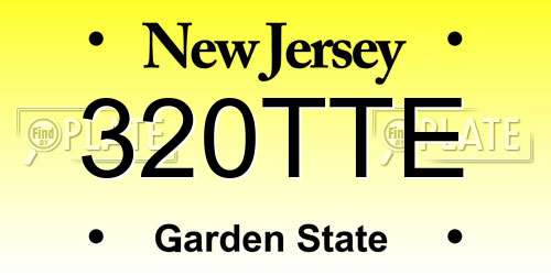 320TTE New Jersey License Plate