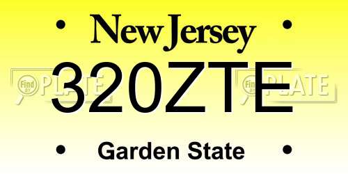 320ZTE New Jersey License Plate
