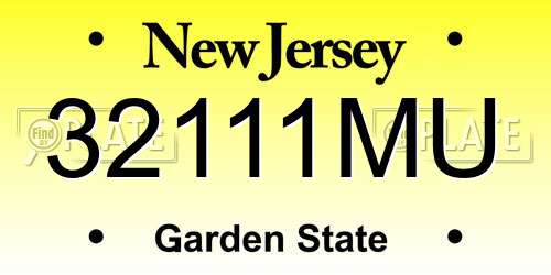 32111MU New Jersey License Plate