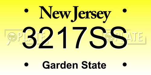 3217SS New Jersey License Plate