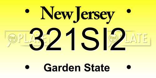 321SI2 New Jersey License Plate